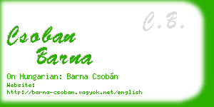 csoban barna business card